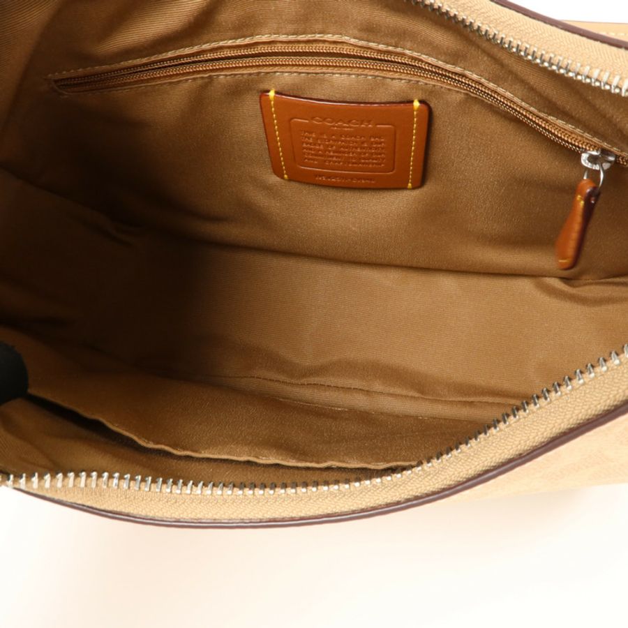 COACH 塗層帆布Teri Hobo Bag肩背袋-4