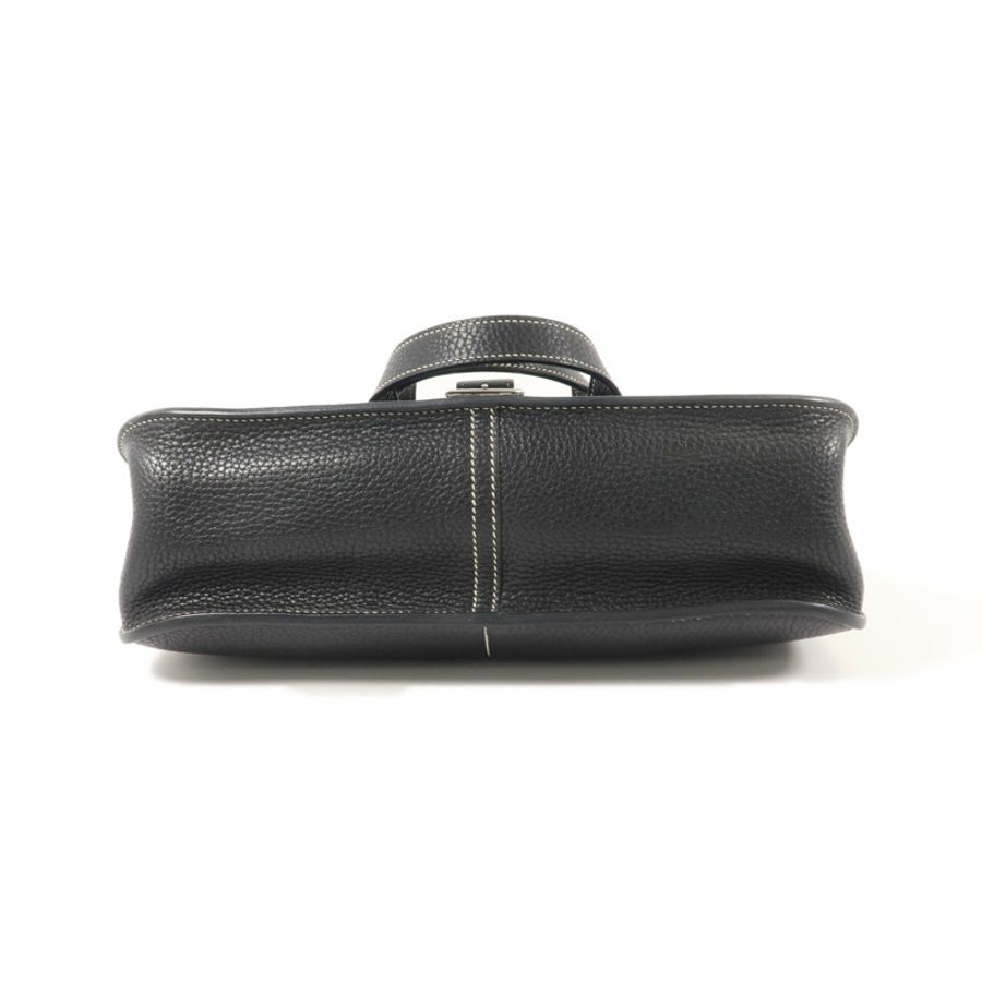 HERMES Clemence皮革Halzan 31手挽肩背兩用袋Noir-3