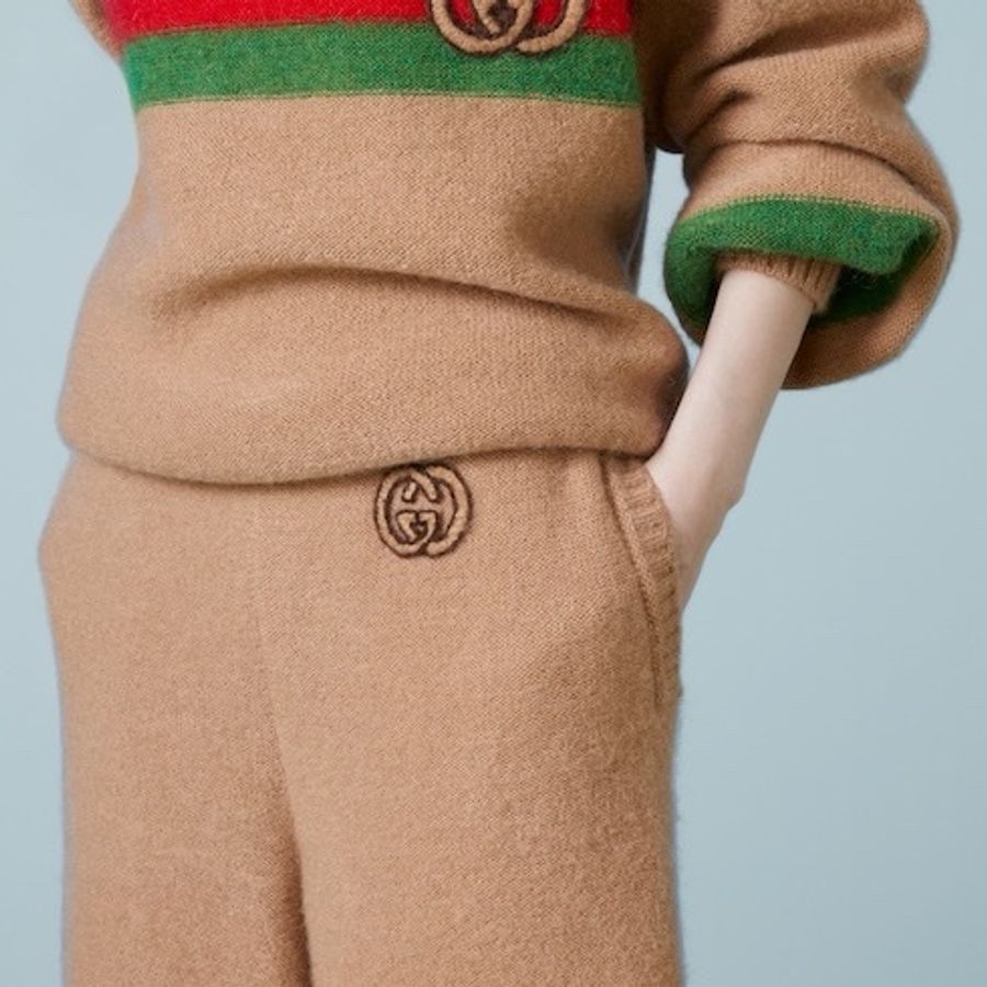Gucci 女士 互扣式 G 圖案羊毛短褲XS S M碼-4