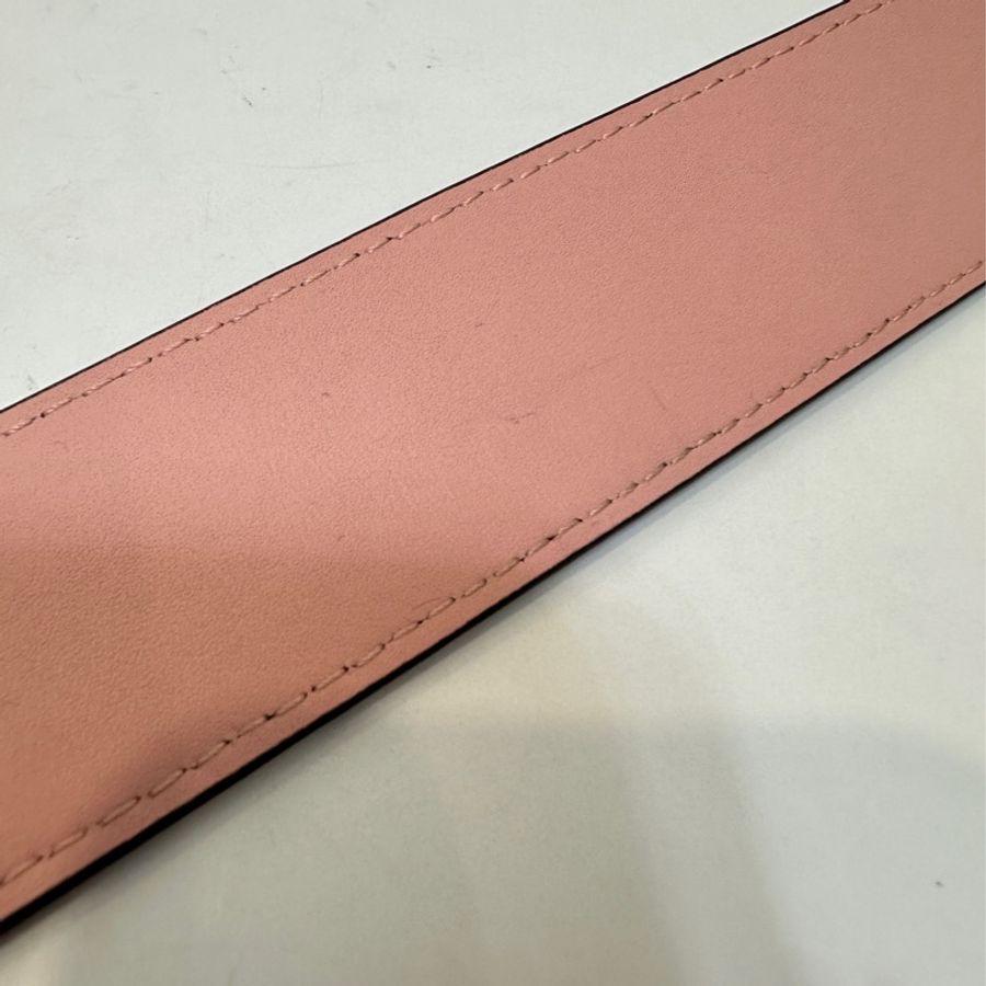 LV 原花拼粉Napa皮革寬背帶 J02330-8