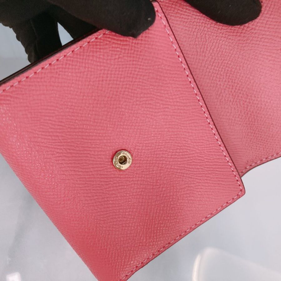 MS0764	Coach 蔻馳三摺錢包 Tri-Fold Wallet Calfskin Hot Pink-15