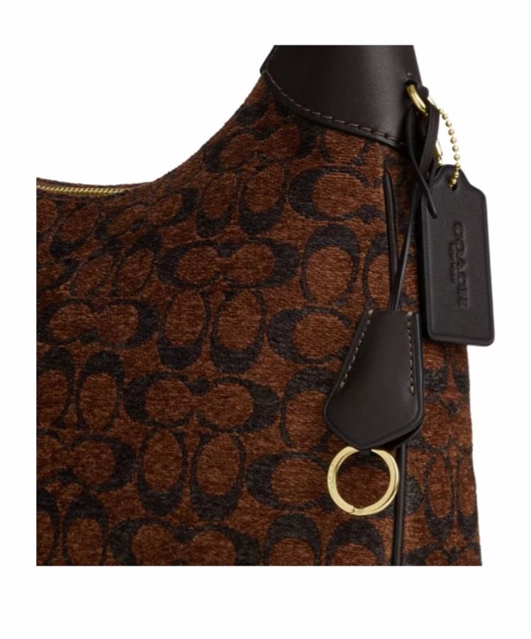 Coach 女士 Ella 標誌性雪尼爾單肩包均碼碼35.5cm*6.3cm*32.4cm-6