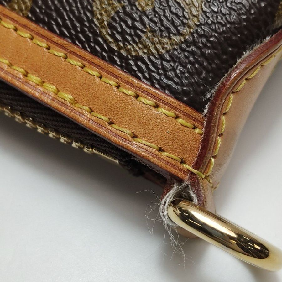 Louis Vuitton (LV) Palermo派拉蒙小號植鞣革Monogram印花褶襉單肩包-16