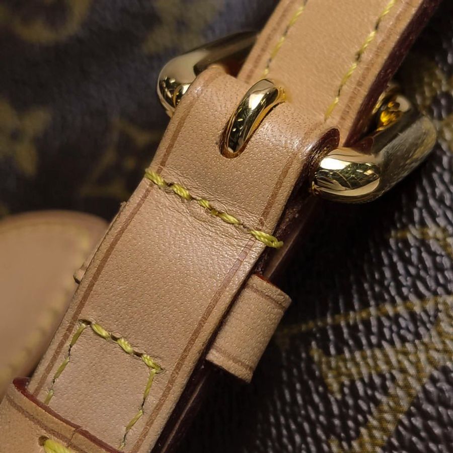 Louis Vuitton (LV) Palermo派拉蒙小號植鞣革Monogram印花褶襉單肩包-19
