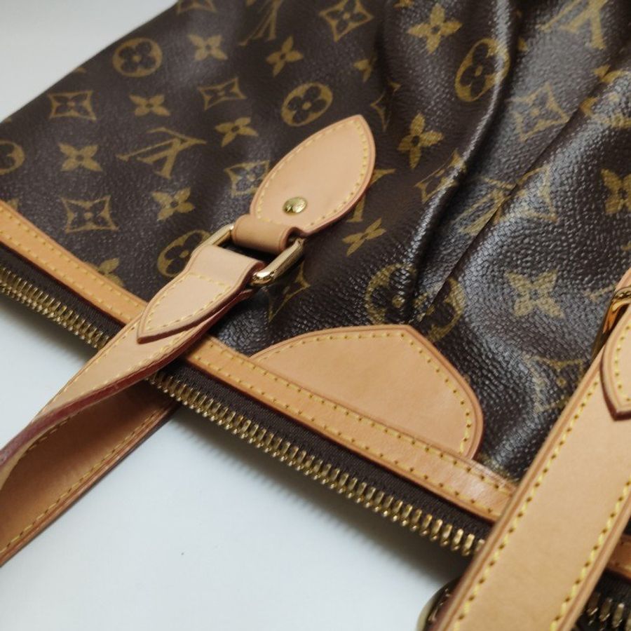 Louis Vuitton (LV) Palermo派拉蒙小號植鞣革Monogram印花褶襉單肩包-21