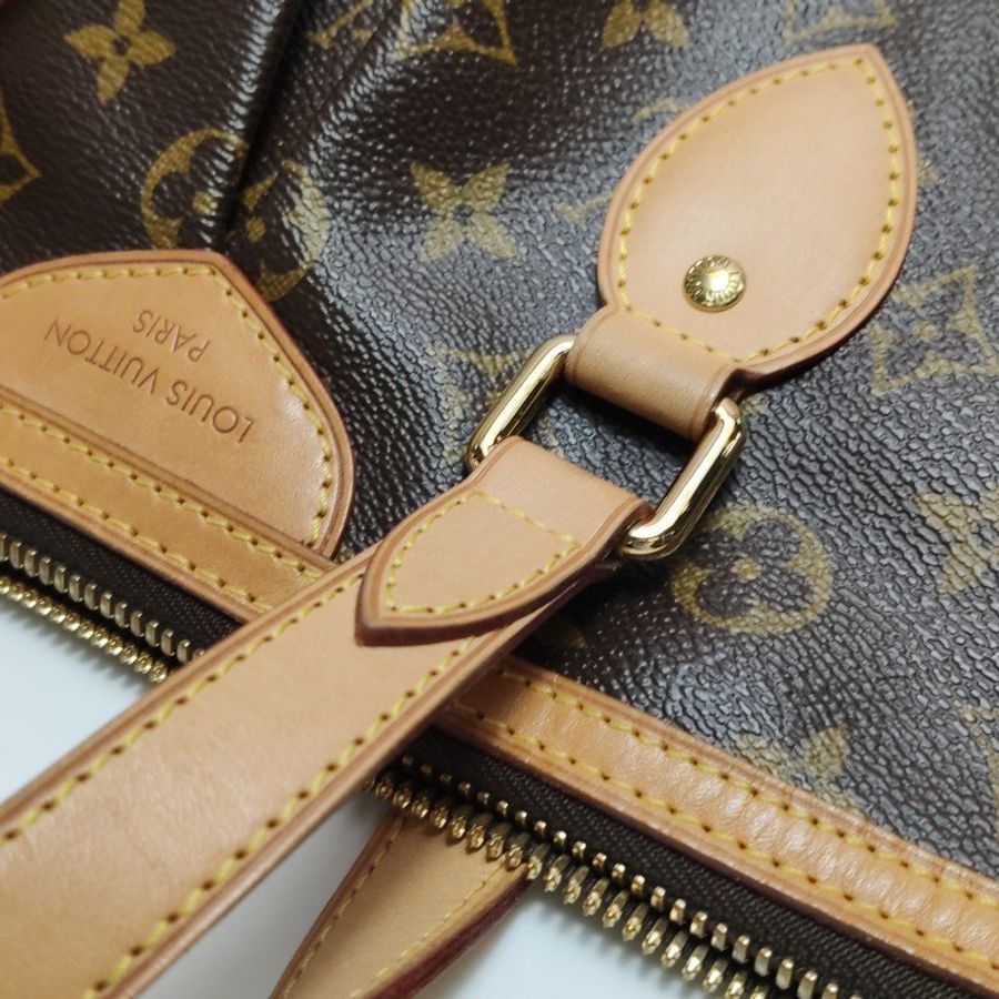 Louis Vuitton (LV) Palermo派拉蒙小號植鞣革Monogram印花褶襉單肩包-23