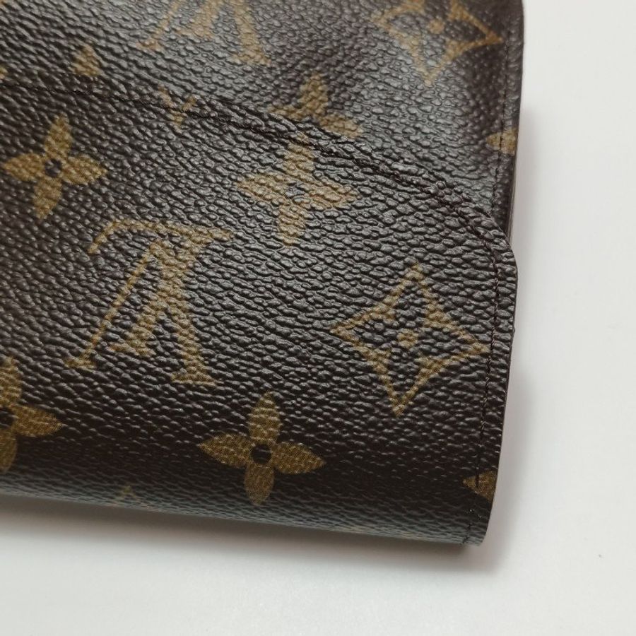 Louis Vuitton (LV) Emilie牛皮Monogram印花按扣錢包-13