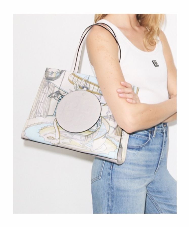 Tory Burch 女士 小號ELLA印花手提袋均碼碼34cm*11cm*26.5cm-3