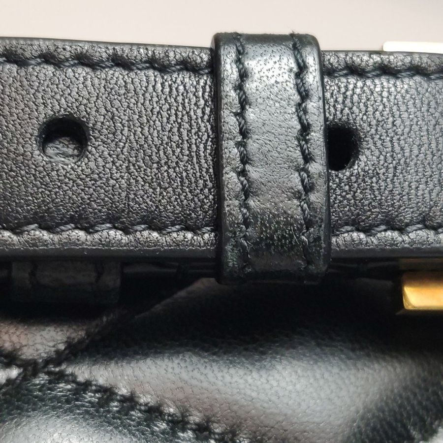 Saint Laurent June羊皮純色菱格絎縫YSL標誌斜背包-11