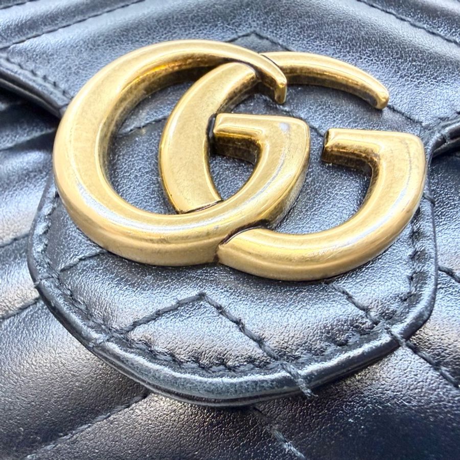 GUCCI🖤黑MARMONT下蓋風琴WOC474575-9