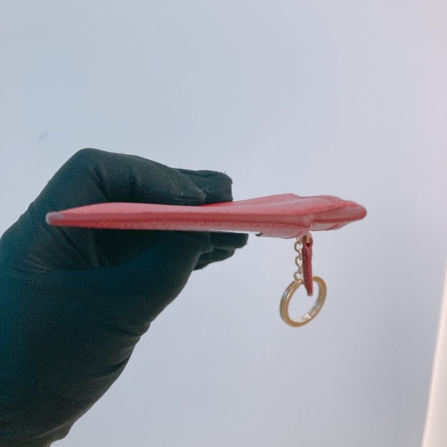 MS0765 Coach 蔻馳拉鍊卡夾 Skinny ID Case With Ring Calfskin Red-14