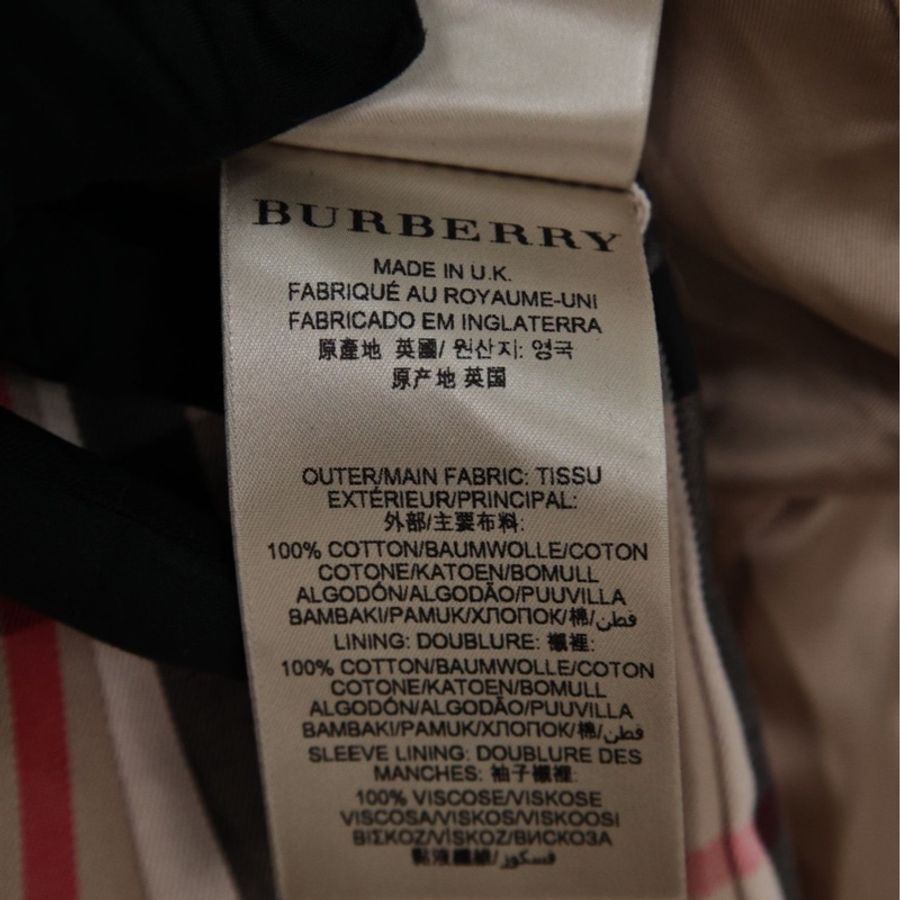 Burberry卡其色双排扣收腰两口袋风衣外套-14