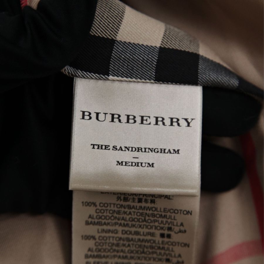 Burberry卡其色双排扣收腰两口袋风衣外套-17