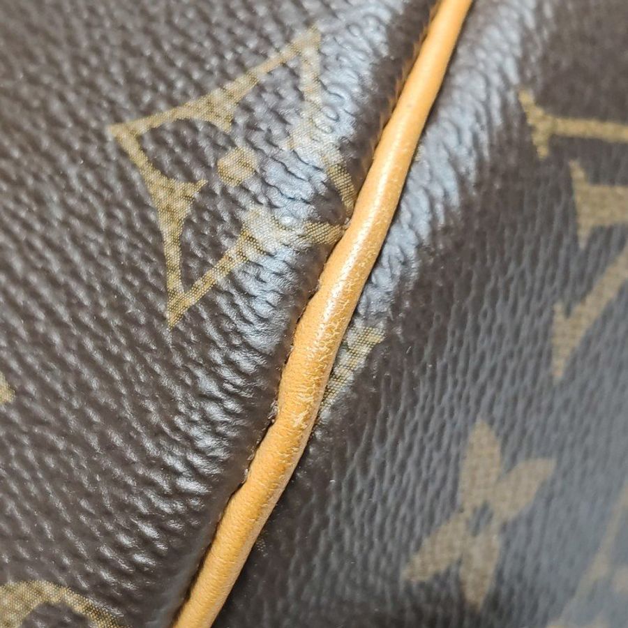 Louis Vuitton (LV) Speedy25植鞣革Monogram印花波士頓包手提包晶片款-12