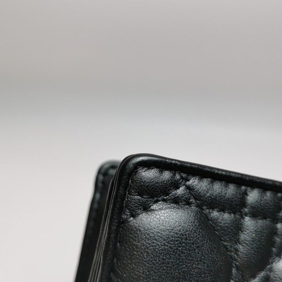 Dior Lady Dior戴妃包羊皮純色藤格紋字母Logo吊飾斜背包單肩包-15