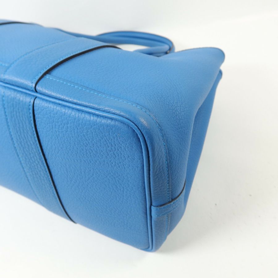 HERMES Negonda皮革Garden Party PM手挽袋Bleu Zanzibar-14