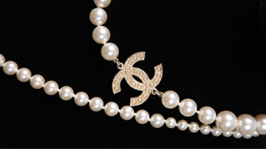 Chanel 14年100周年珍珠cc毛衣链长项链-11