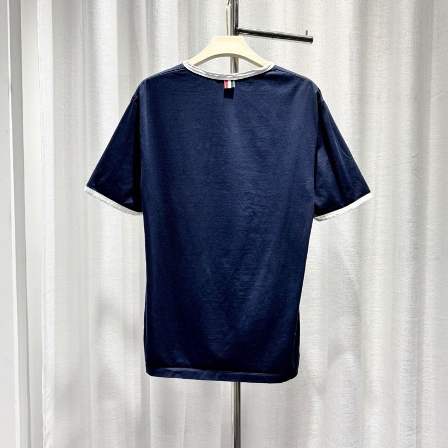 【99新】 Thom Browne 湯姆布朗 TB 短袖 T恤 3碼 經典四條紋 深藍色-1
