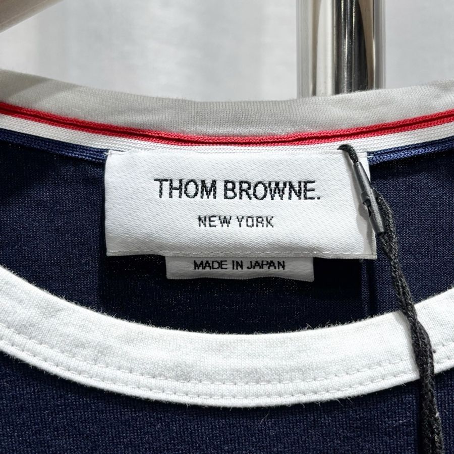 【99新】 Thom Browne 湯姆布朗 TB 短袖 T恤 3碼 經典四條紋 深藍色-2