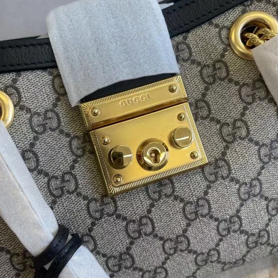 99新Gucci古馳 padlock 小三包黑色 扣膜-2