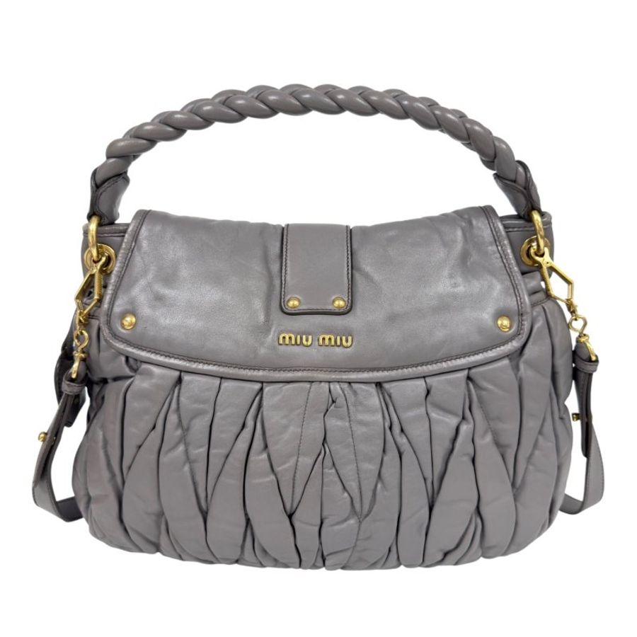 MIU MIU Coffer 皺摺 2用袋-8