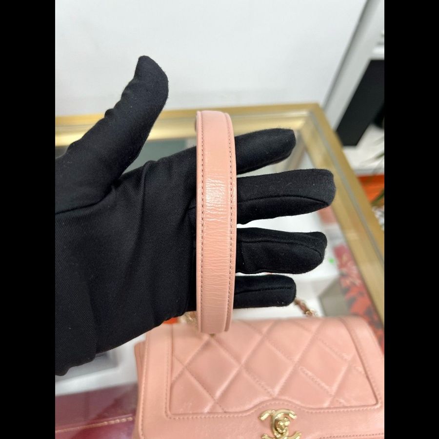 Chanel Flap bag pink-10