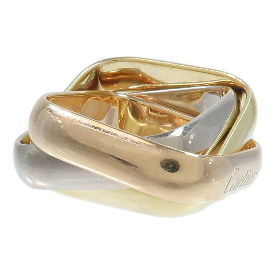 CARTIER 18K玫瑰金/黃金/白金Trinity Cushion-Shaped Ring Large戒指-2