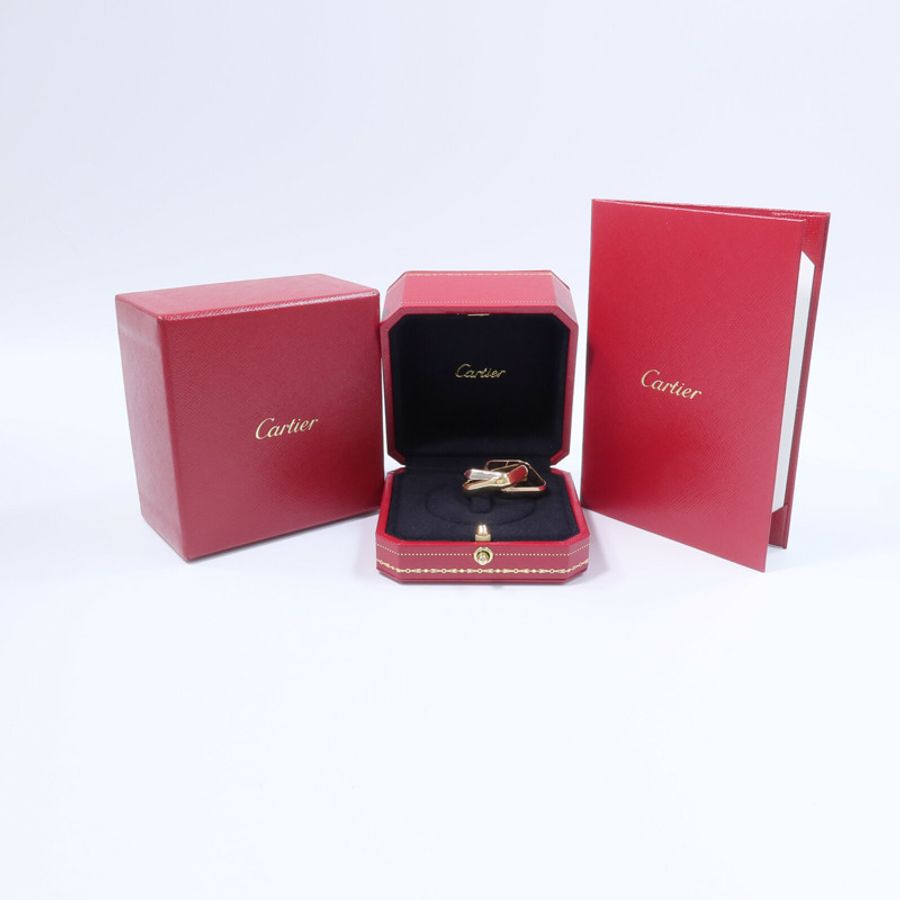 CARTIER 18K玫瑰金/黃金/白金Trinity Cushion-Shaped Ring Large戒指-12