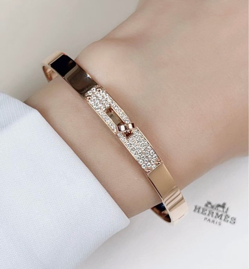 愛馬仕 Hermès Hermès Kelly 18 K玫瑰金鑽石手環-2