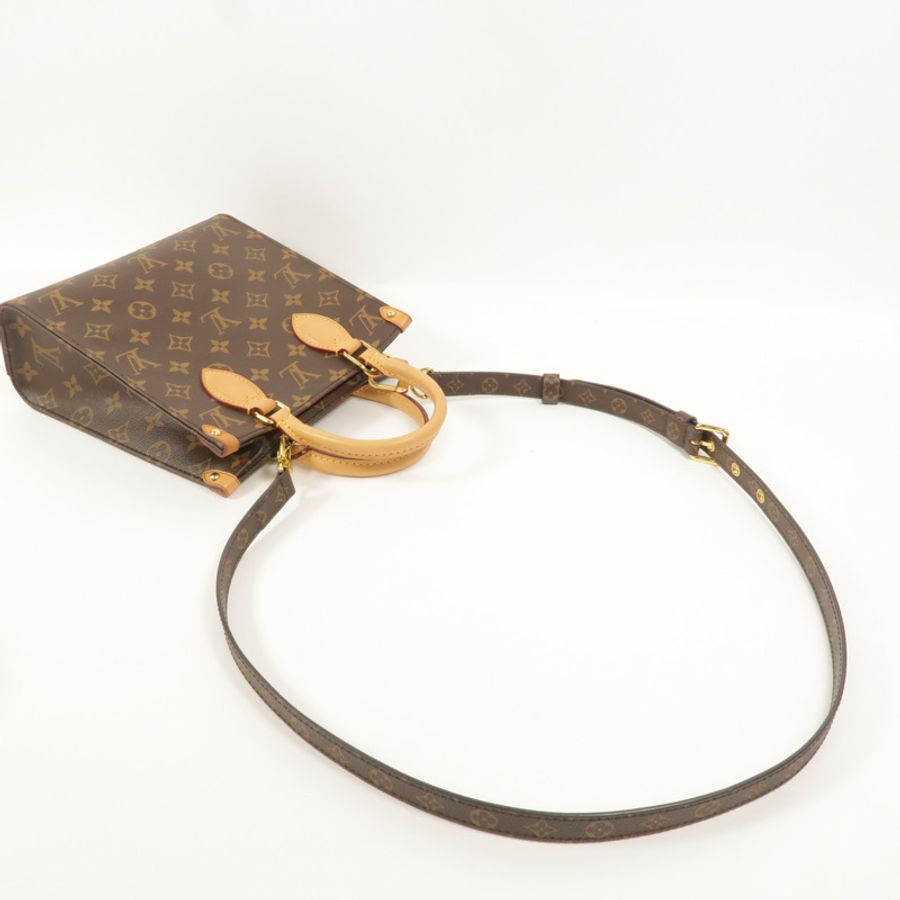 LOUIS VUITTON Monogram Sac Plat BB手挽肩背兩用袋-6
