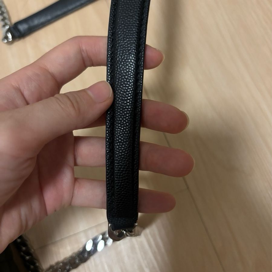 Burberry lola銀字logo格紋 羔羊皮鏈 翻蓋肩背/斜背包-0