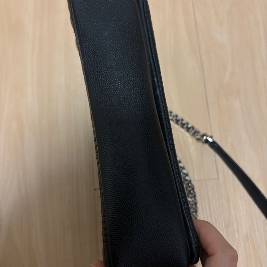 Burberry lola銀字logo格紋 羔羊皮鏈 翻蓋肩背/斜背包-6