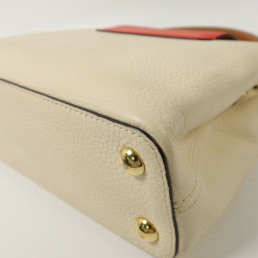 LOUIS VUITTON 牛皮皮革Capucines BB手挽肩背兩用袋-14
