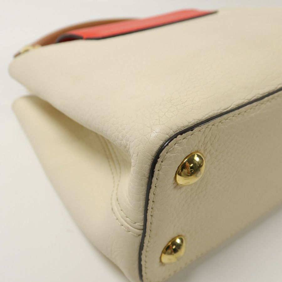 LOUIS VUITTON 牛皮皮革Capucines BB手挽肩背兩用袋-15