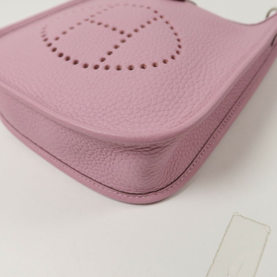 HERMES Clemence皮革Evelyne TPM肩背袋Mauve Sylvestre-10