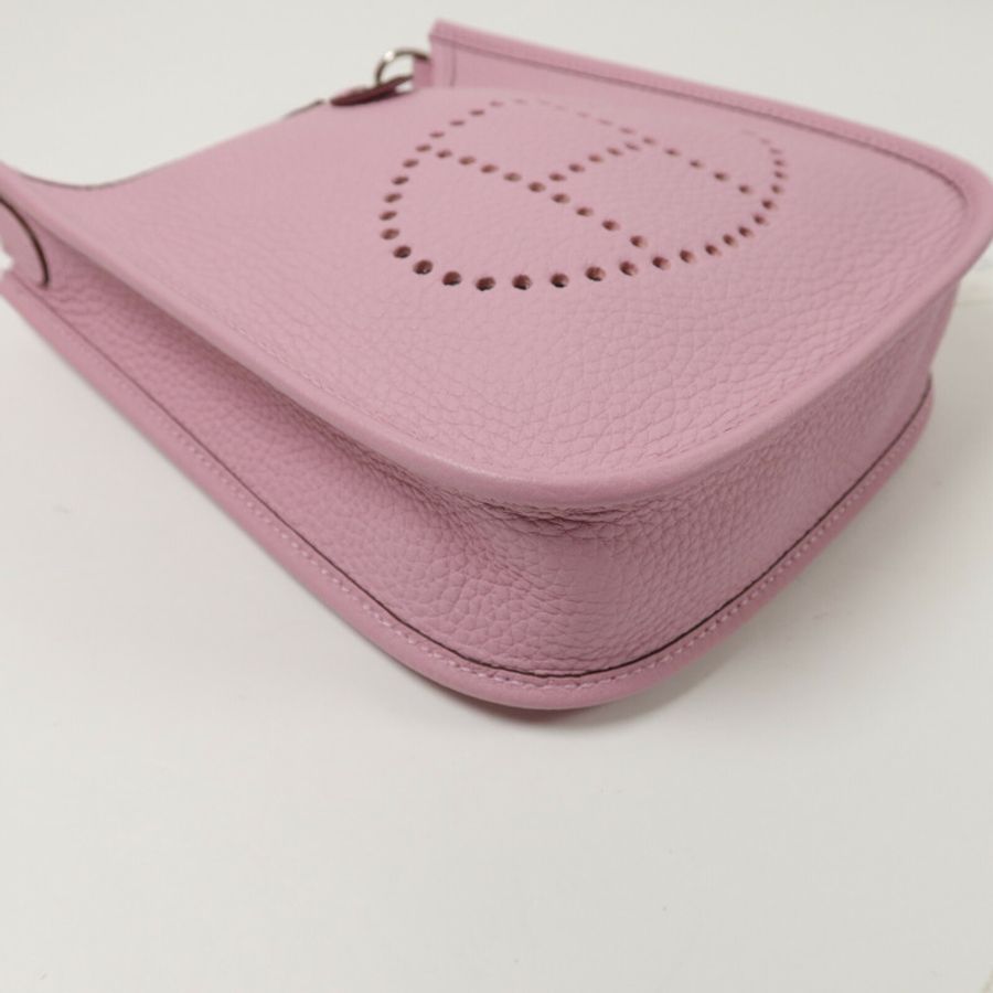 HERMES Clemence皮革Evelyne TPM肩背袋Mauve Sylvestre-11