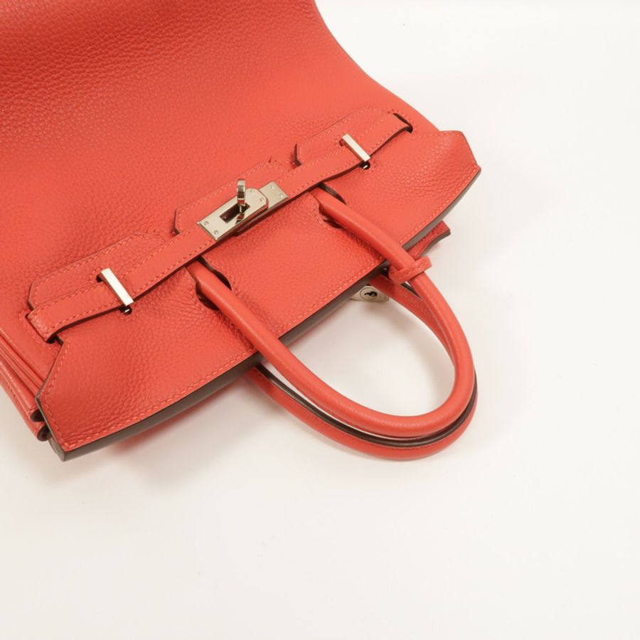 HERMES Togo皮革Birkin 25手挽袋Bougainvillea-7