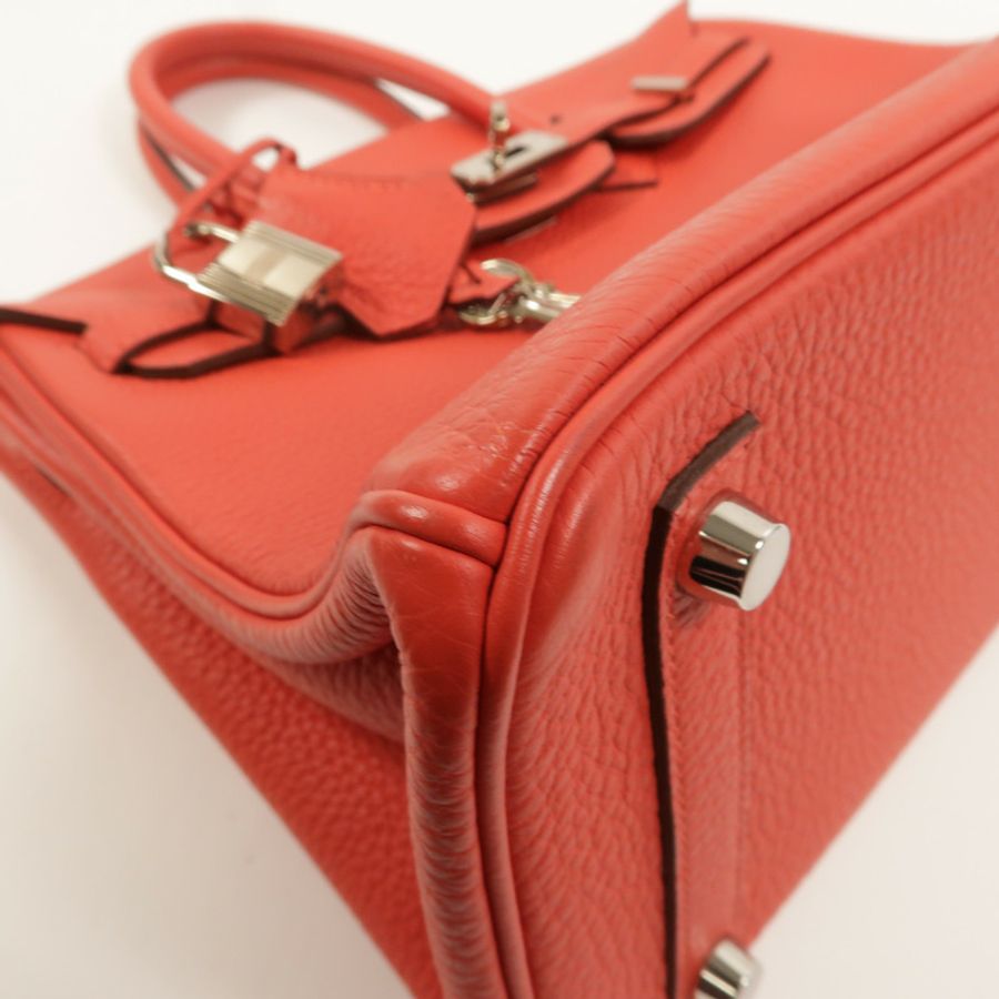 HERMES Togo皮革Birkin 25手挽袋Bougainvillea-13