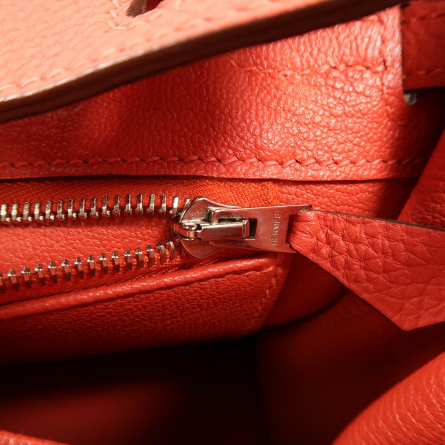 HERMES Togo皮革Birkin 25手挽袋Bougainvillea-16