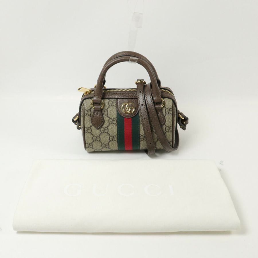 GUCCI 塗層帆布GG Supreme手挽肩背兩用袋-14