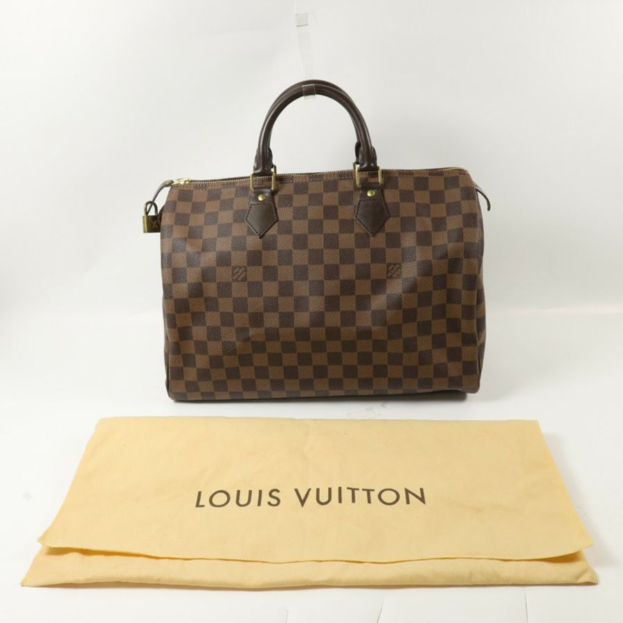 LOUIS VUITTON Damier Speedy 35手挽袋-15
