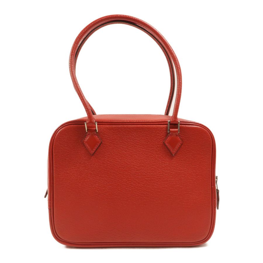 HERMES Chevre皮革Mini Plume手挽袋Rouge Garance-1