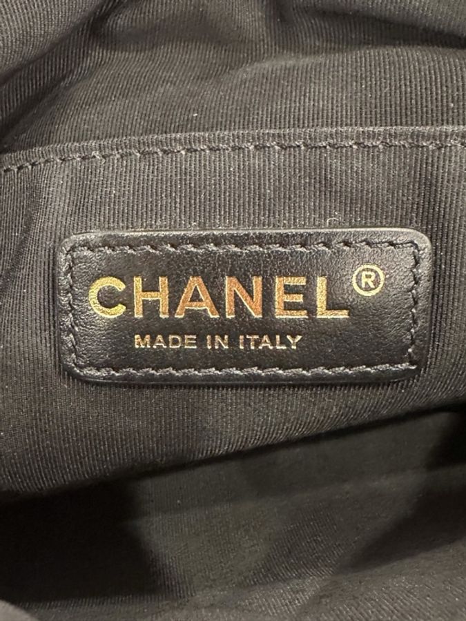 Chanel香奈兒 CF系列 金色拉鍊雙C吊墜logo黑色菱格紋腰包斜挎包單肩包32cm 原始成色 工價35000。-7