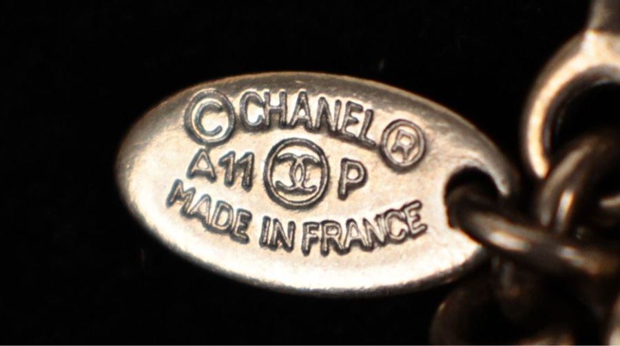Chanel 11年黑白珍珠珐琅cc三层项链-22