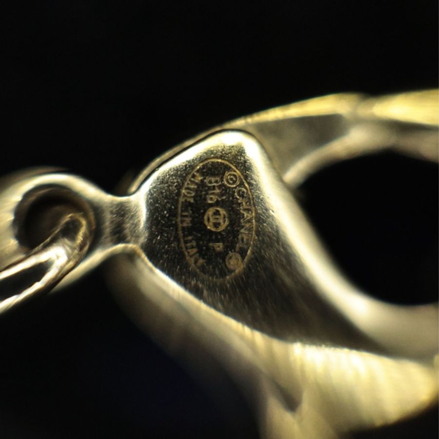 Chanel 16年白色珍珠棕色莱茵石cc毛衣链长项链-17