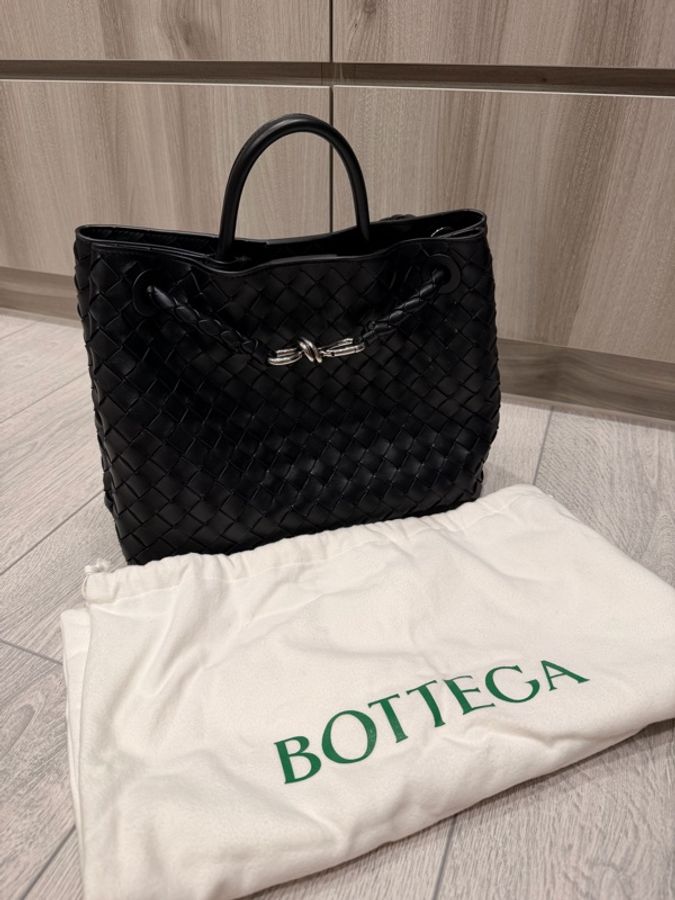 Bottega Veneta BV Andiamo 黑銀 中號 近全新-3