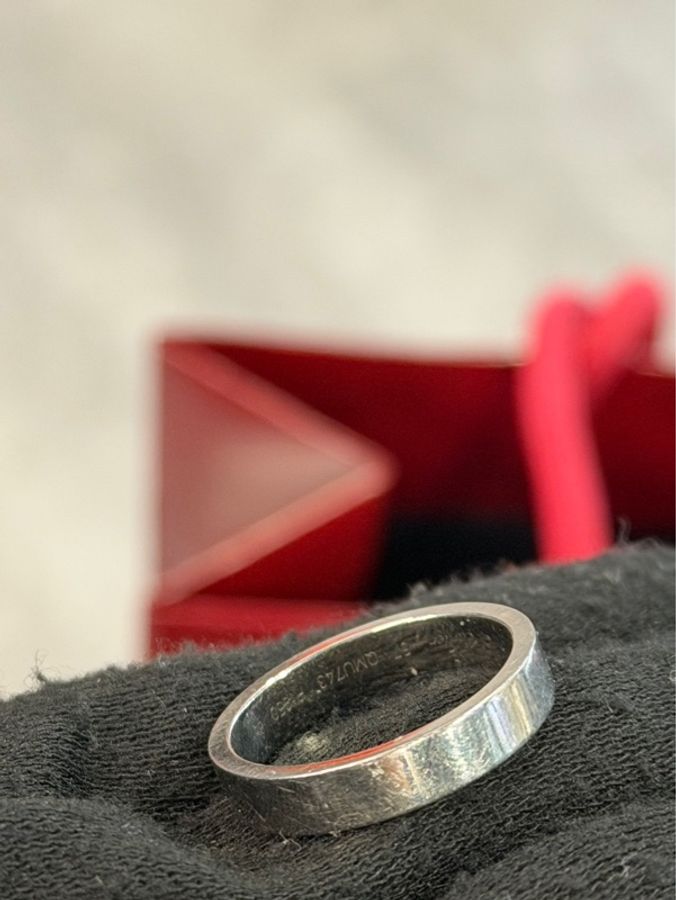 專櫃三折🌟Cartier C De Cartier 簽名Logo戒指 白金 4mm ｜Classic Trend CT精品｜台北東區實體-1