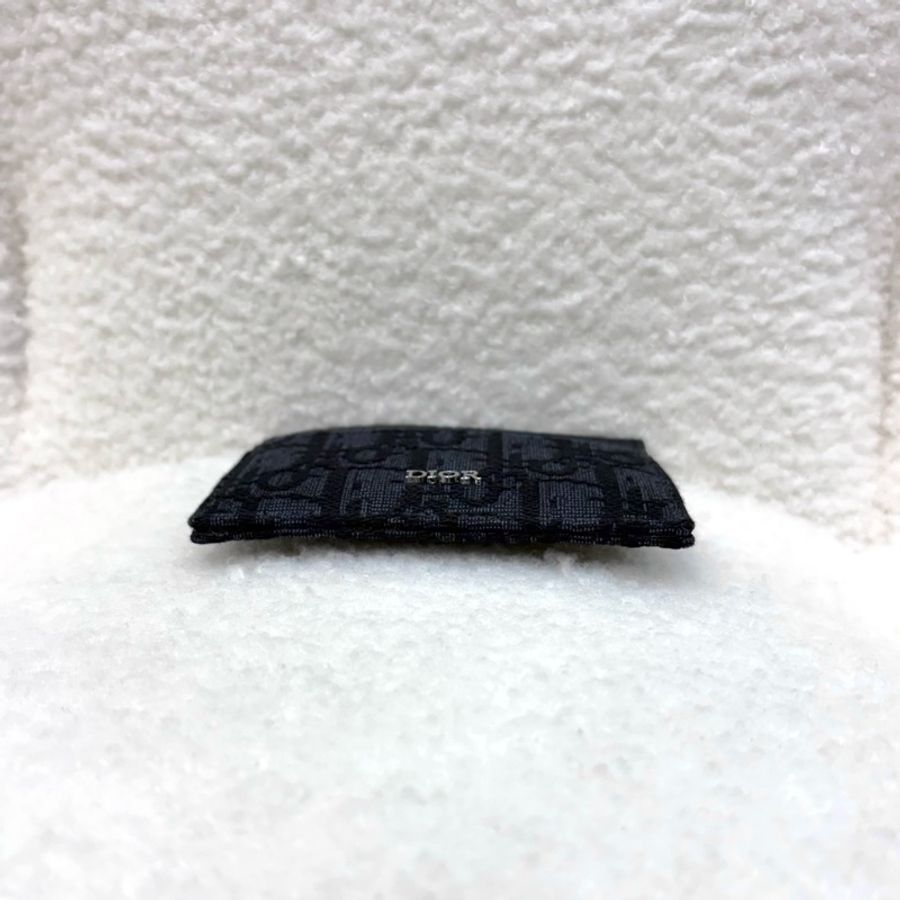 全新🖤 Dior 迪奧 黑色 Oblique 緹花布 牛皮 7卡 卡夾 卡片夾 證件夾 2ESCH135YSE-12