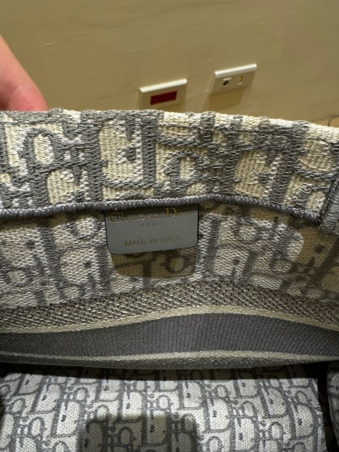 【九成新】Dior Book Tote 中型托特包 大象灰-18