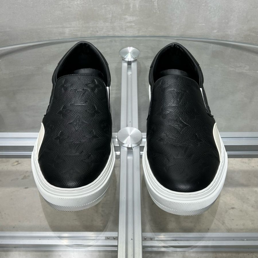 LOUIS VUITTON/路易威登 LV Ollie NBA聯名 黑色浮雕一腳蹬 尺碼/UK7.5 41.5碼-1